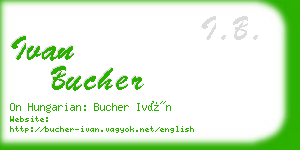 ivan bucher business card